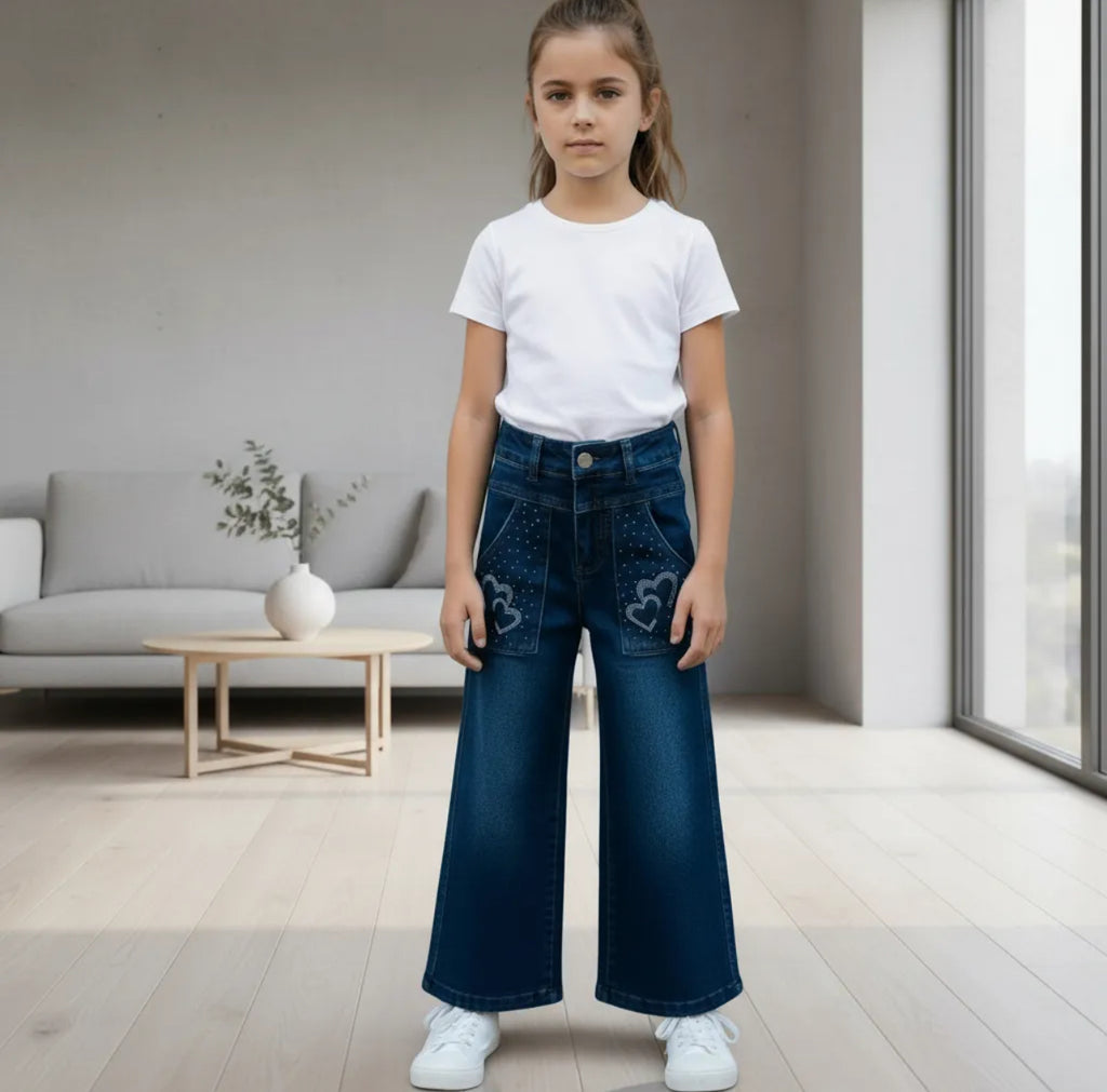 Jean palazzo azul talla 6-10